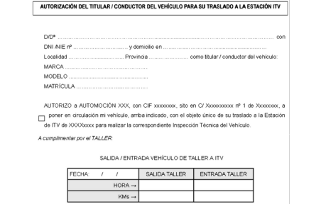 Autorización escrita del titular si va otra persona